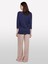 Modal Karışımlı Kayık Yaka Regular Fit T-Shirt Kadın Lacivert T-Shirt - 325P3QU4L12EE 3