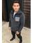 Erkek Polar Fermuarlı Sweatshirt – Kapüşonsuz, Cepli, Yumuşak Dokulu, Oversize Rahat Kalıp, Kışlık Sıcak Tutan Fermuarlı Üst - Füme 1