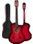 CG-395RD Kırmızı Renk Kesik Klasik Gitar 4/4 Yetişkin Boy Sap Ayarlı Full Set 2