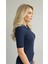 Kadın Kısa Kollu Triko Bluz 5