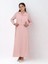 Aluna Ikili Bürümcük Pamuk Tam Boy Elbise Pudra 1