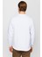 Erkek Beyaz Bisiklet Yaka Sweatshirt 3