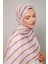 Lila Çizgili Halka Desen Club Şal 1