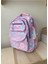 Kız Çocuk Ilköğretim Çantası Ultra Hafif Ortopedik Sırt Okul Çantası (Pembe-Lila-Mor) 4