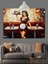 Kırmızı Koltuklu Restoranda Garson Dekoratif Kanvas - Mdf Ahşap Tablo 5