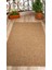 Bej Jüt Sisal Kaymaz Taban Hasır Dokuma Yıkanabilir Yolluk Salon Koridor Mutfak Halısı 7