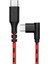 Type-C To Type-C ile Uyumlu iPhone ve Samsung ile Uyumlu Hızlı Şarj ve Data Kablosu 40 cm L Tipi Gaming Hasır Örgülü (Kırmızı) 1