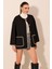 Kadın Bdart Çoban Dikişli Cepli Pamuklu Ceket Siyah 3