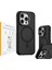 iPhone 14 Pro Max Kılıf Magsafe Uyumlu, Güçlü Manyetik Cep Telefon Kılıfı, Metal Standlı, Mat Darbe Emici Kapak, Alüminyum Tuşlar ve Kaydırmaz Yan Şeritlerli Phone Case - Siyah 1