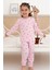 %100 Pamuk Desenli Kız Çocuk Pijama Takımı 1