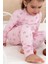 %100 Pamuk Desenli Kız Çocuk Pijama Takımı 3
