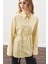 Üçgen Fularlı Oversıze Gömlek Soft Sarı 7