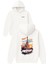 Paris Günbatımı Tasarım Baskılı Oversize Beyaz Kapüşonlu Sweatshirt 1