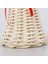 Mylamp Yılbaşı Dekoru Beyaz Kurdelalı Rattan Çan 10X7 cm 2