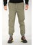 Erkek Açık Haki Jogger Pantolon Rahat Kesim Pamuklu Lastikli Paça Ipli 1
