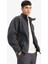 Regular Fit Dik Yaka Cepli Fermuarlı Astarlı Mont F0683AX25WN 6