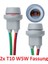 2x T10 Soket W5W Adaptörlü Yumuşak Kauçuk Işık Lambası Tutucu Kablolu (Yurt Dışından) 2