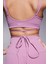 Zenvy Strappy Wrap Light-Support Padded Sports Bra Kadın Sarma Askılı Spor Bra Lila 3