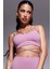 Zenvy Strappy Wrap Light-Support Padded Sports Bra Kadın Sarma Askılı Spor Bra Lila 5