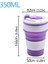 350ML/500ML Yaratıcı Taşınabilir Silikon Katlanır Su Kahve Kahve Seyahat Açık Havada Su Işi Kapak Su Kupası Mini Dak Renk: 350ML Mor Beyaz (Yurt Dışından) 1