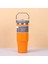 30 Oz Büyük Kapasiteli Taşınabilir Araba Dağı Paslanmaz Çelik Termos Fincan Saman Saplı Seyahat Sporu Su Şişesi Vakum Şişesi Kapasite: 801-900ML/RENK: Turuncu (Yurt Dışından) 1