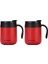 350/500ML Yalıtımlı Kahve Kupası Kalıplı Paslanmaz Çelik Yalıtımlı Kupa Kahve Tumbler Termos Çay Dakları Dudak Kapasitesi: 350ML/RENK: Kırmızı 2pcs (Yurt Dışından) 1