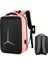 Anti Hırsızlık Backpack Erkekler Iş Dizüstü Dizüstü Bilgisayar Back Çantası Su Geçirmez Şarj Minimalist Daypack Erkek Mochila Kadın Erkekler Sırt Çantaları Renk: Pembe (Yurt Dışından) 1