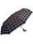 Siyah Beyaz Gri Ekoseli Tam Otomatik 8 Telli Kısa Şemsiye 2