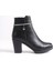 Arıa Fermuarlı Ortopedik Taban Taşlı Topuklu Kadın Bot Cst - Siyah 5