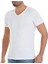 6'lı Erkek Beyaz V Yaka Kısa Kollu Modal Kumaş Atlet Tshirt 1