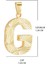 14 Ayar Altın G Harfi Kolye Ucu 2