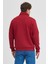 Unisex Regular Fit Rahat Kesim Pamuklu Içi Polarlı Yarım Fermuarlı Bordo Dik Yaka Sweatshirt 6