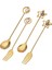 4 Adet Figür Detaylı Kaşık Çatal Takımı - Altın (Yurt Dışından) 4