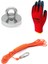 Ø80 mm Fishing Magnet - Kancalı Kurtarma Mıknatısı - Neodyum Deniz Mıknatısı - Halkalı Mıknatıs - Karabina -25 Metre 6mm Fosforlu Halat Set 3