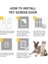Pet Köpek Ekran Kapısı 13.4INCHX17.3INCH Kapı, Manyetik Flep Kilitlenebilir Köpek Kapısı /kapı, Pencere ve Sundurma - Beyaz (Yurt Dışından) 2