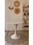 Concept Porselen Üst Tablalı Beyaz Tulip Metal Ayaklı Sabit Masa (Çap 90 Cm) 1