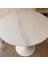 Concept Porselen Üst Tablalı Beyaz Tulip Metal Ayaklı Sabit Masa (Çap 90 Cm) 5