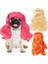 B Pet Peruk Kedileri ve Köpek Perukları Komik Cosplay Pet Meapwear Köpek Kedileri Ayarlanabilir Elastik Bantlar (Yurt Dışından) 1