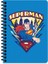 3 Adet Superman A6 80 Yaprak Çizgili Spiralli Bloknot 2