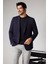 ALTINYILDIZ CLASSICS Erkek Lacivert Slim Fit Dar Kesim Mono Yaka Casual Blazer Ceket 1