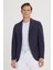 ALTINYILDIZ CLASSICS Erkek Lacivert Slim Fit Dar Kesim Mono Yaka Casual Blazer Ceket 2