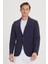 ALTINYILDIZ CLASSICS Erkek Lacivert Slim Fit Dar Kesim Mono Yaka Casual Blazer Ceket 4