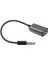 Aux 3.5mm Ses Adaptör Mikrofon Kulaklık Çevirici Kablo Beyaz 3