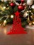 Yeni Yıl Ağacı Kırmızı Renkli 16 cm Yükseklikte Şık ve Zarif Dekorasyon 4