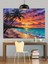 Plaj Gün Batımı Palmiye Dekoratif Kanvas - Mdf Ahşap Tablo 4
