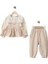 W1051 Kız Bebek Kare Yakalı 2'li Takım 1