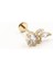 Çiçek Model Zirkon Taşlı Tragus Piercing – Gold | Anti Alerjik, Kararma Yapmaz, Düz Kapama 1