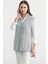 Cepli Düğmeli Triko Yelek - Açık Gri 5