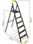 Hardy Özel Tasarım Hafif Merdiven, Kaymaz,özel Üçgen BASAMAKLAR,125 kg Taşıma Kapasitesi, (5+1) 2