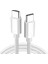 C To Type C Hızlı Şarj ve Data Transfer Özellikli Şarj Kablosu, 60 W Çift Taraflı USB C Kablo, Yüksek Kaliteli Malzeme 1 Metre/beyaz 1